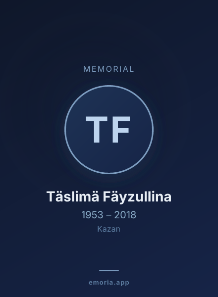 Memorial portrait of Täslimä Fäyzullina