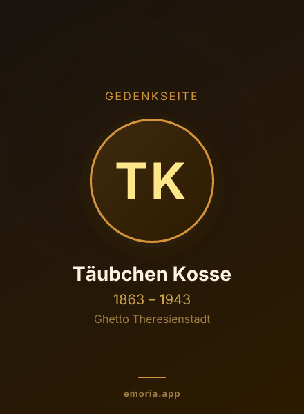Gedenkportrait von Täubchen Kosse