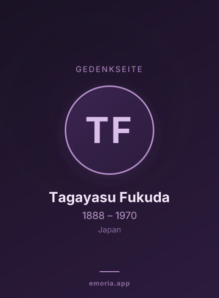 Gedenkportrait von Tagayasu Fukuda