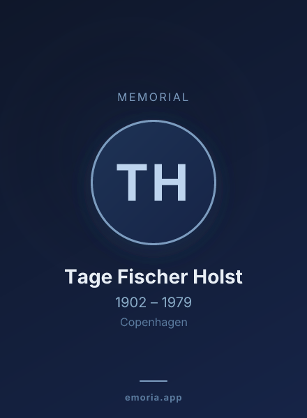 Memorial portrait of Tage Fischer Holst