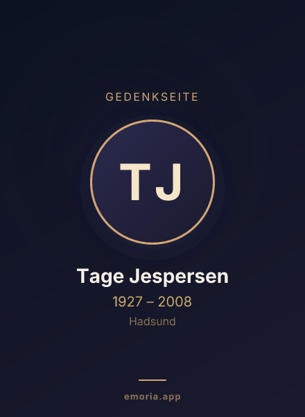 Gedenkportrait von Tage Jespersen