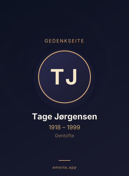 Gedenkportrait von Tage Jørgensen
