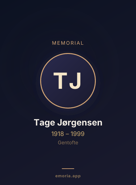 Memorial portrait of Tage Jørgensen