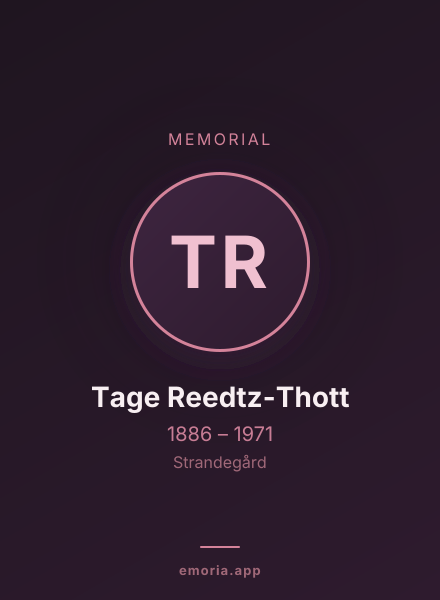 Memorial portrait of Tage Reedtz-Thott
