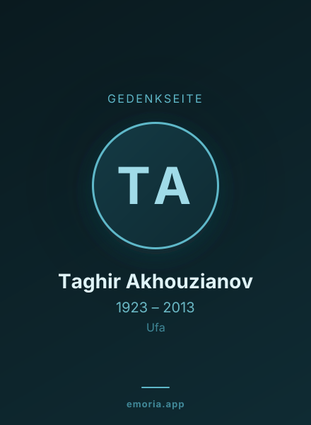 Gedenkportrait von Taghir Akhouzianov