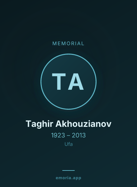 Memorial portrait of Taghir Akhouzianov