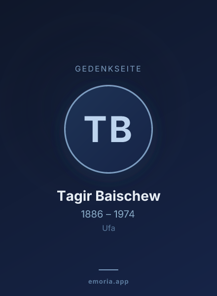 Gedenkportrait von Tagir Baischew