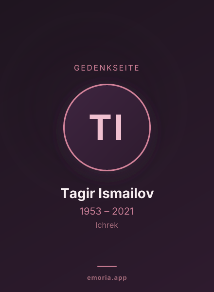 Gedenkportrait von Tagir Ismailov