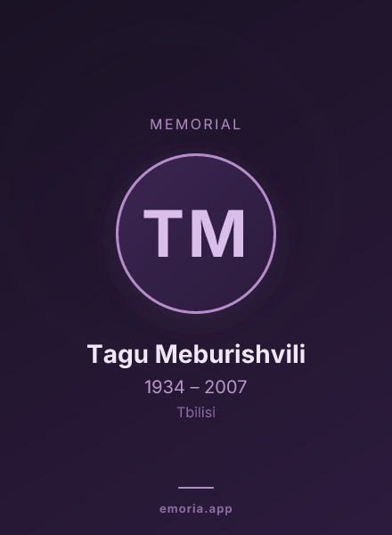 Memorial portrait of Tagu Meburishvili