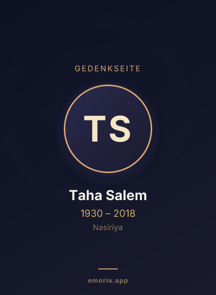 Gedenkportrait von Taha Salem
