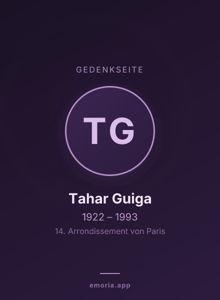 Gedenkportrait von Tahar Guiga