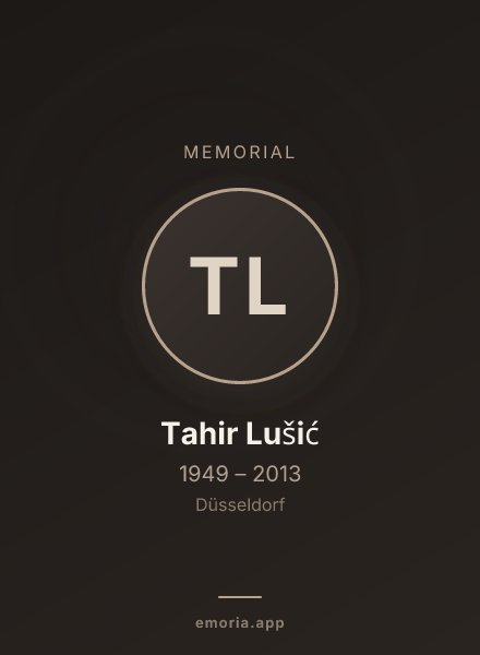 Memorial portrait of Tahir Lušić