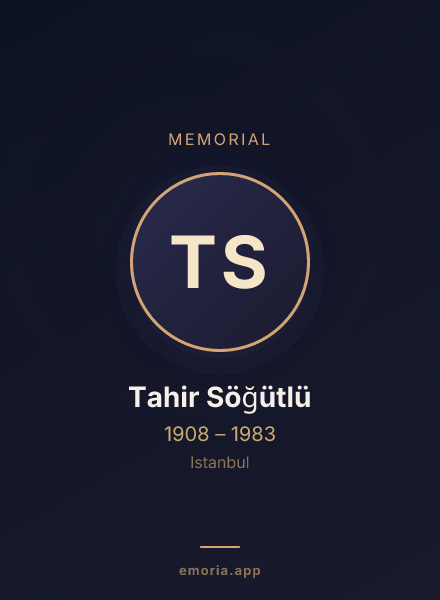 Memorial portrait of Tahir Söğütlü