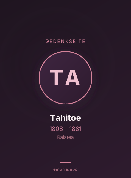 Gedenkportrait von Tahitoe