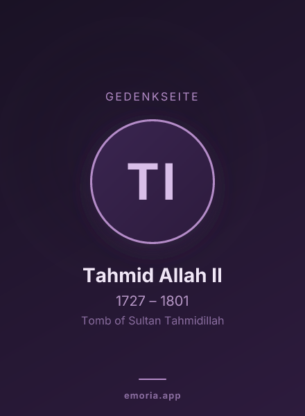 Gedenkportrait von Tahmid Allah II