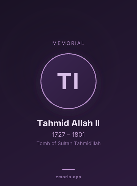 Memorial portrait of Tahmid Allah II
