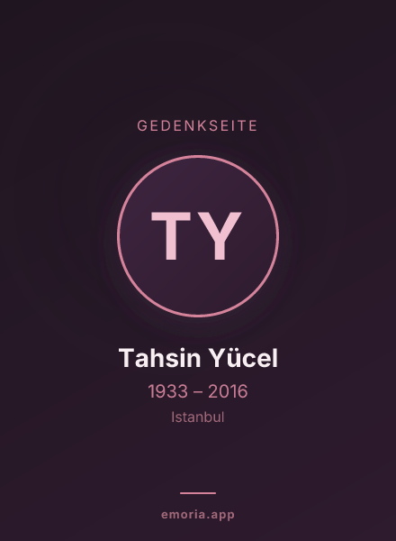 Gedenkportrait von Tahsin Yücel