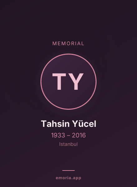 Memorial portrait of Tahsin Yücel