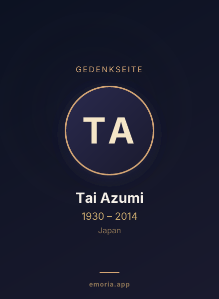 Gedenkportrait von Tai Azumi