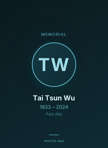 Memorial portrait of Tai Tsun Wu