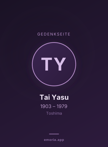 Gedenkportrait von Tai Yasu