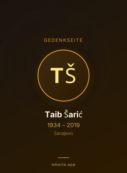 Gedenkportrait von Taib Šarić