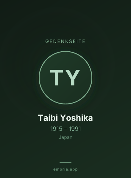 Gedenkportrait von Taibi Yoshika