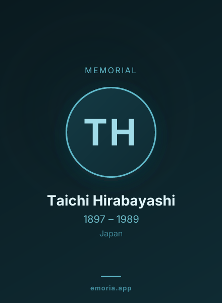 Memorial portrait of Taichi Hirabayashi