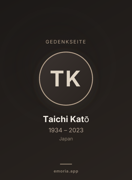 Gedenkportrait von Taichi Katō