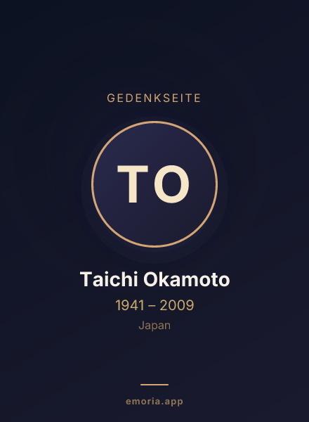 Gedenkportrait von Taichi Okamoto