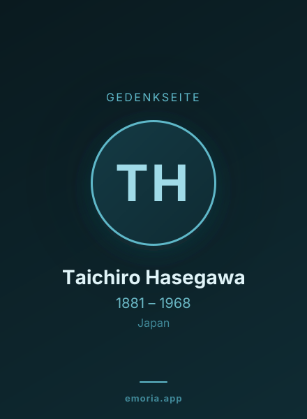 Gedenkportrait von Taichiro Hasegawa