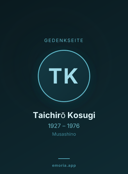 Gedenkportrait von Taichirō Kosugi