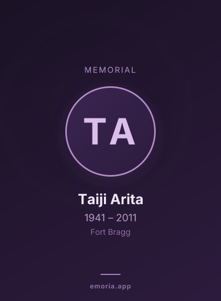 Memorial portrait of Taiji Arita