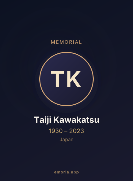Memorial portrait of Taiji Kawakatsu