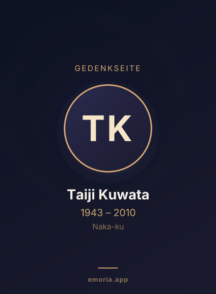Gedenkportrait von Taiji Kuwata