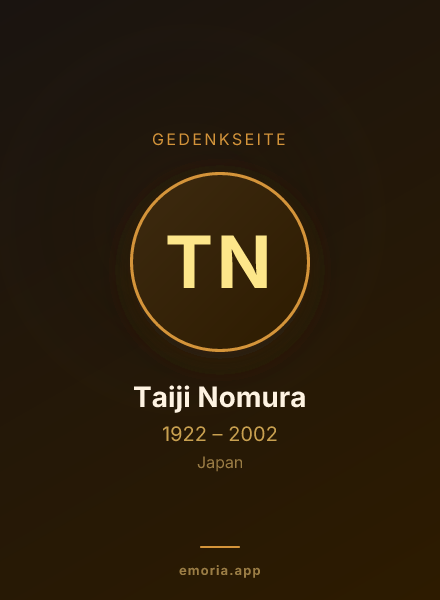 Gedenkportrait von Taiji Nomura