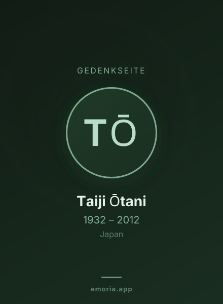 Gedenkportrait von Taiji Ōtani