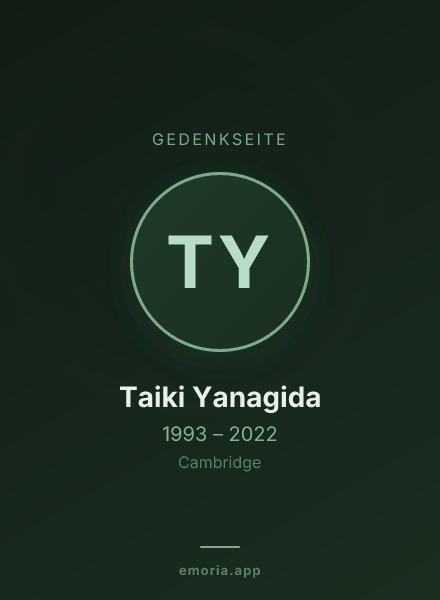 Gedenkportrait von Taiki Yanagida