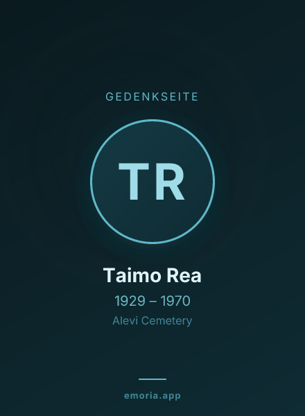 Gedenkportrait von Taimo Rea