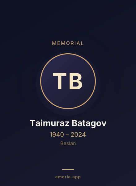 Memorial portrait of Taimuraz Batagov
