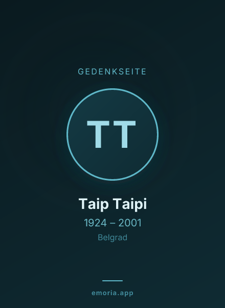 Gedenkportrait von Taip Taipi