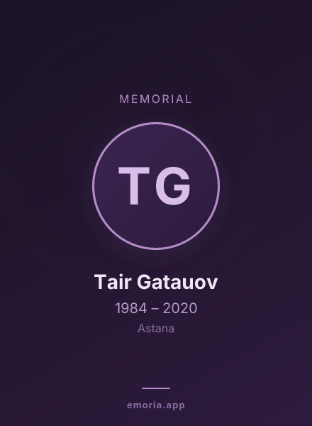 Memorial portrait of Tair Gatauov