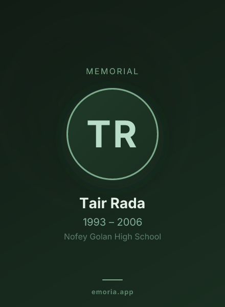 Memorial portrait of Tair Rada