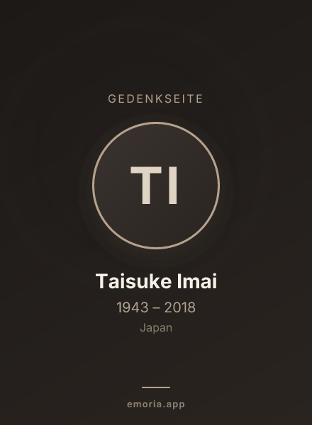 Gedenkportrait von Taisuke Imai