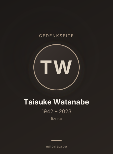 Gedenkportrait von Taisuke Watanabe