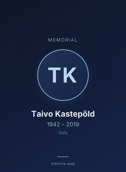 Memorial portrait of Taivo Kastepõld