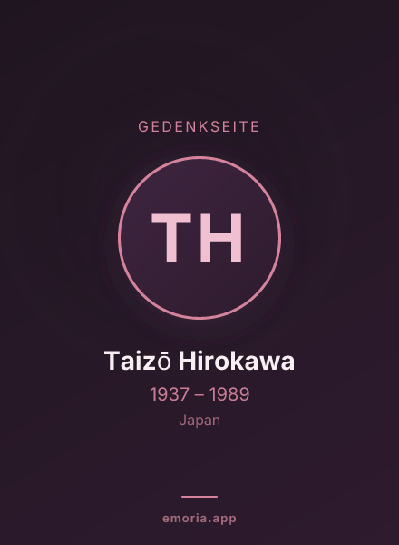 Gedenkportrait von Taizō Hirokawa