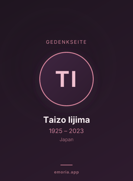 Gedenkportrait von Taizo Iijima