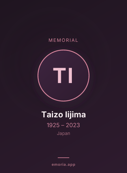 Memorial portrait of Taizo Iijima