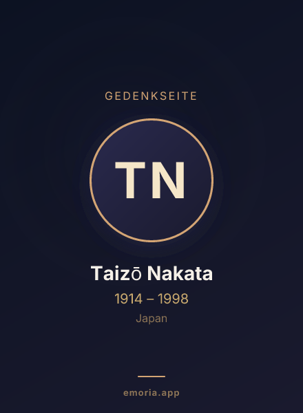 Gedenkportrait von Taizō Nakata
